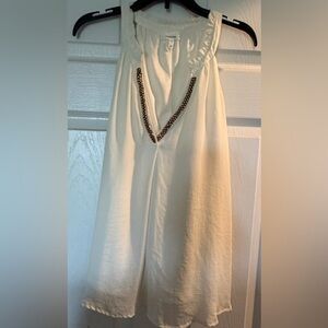 Maurices Cream Halter Blouse with Embellished Neckline